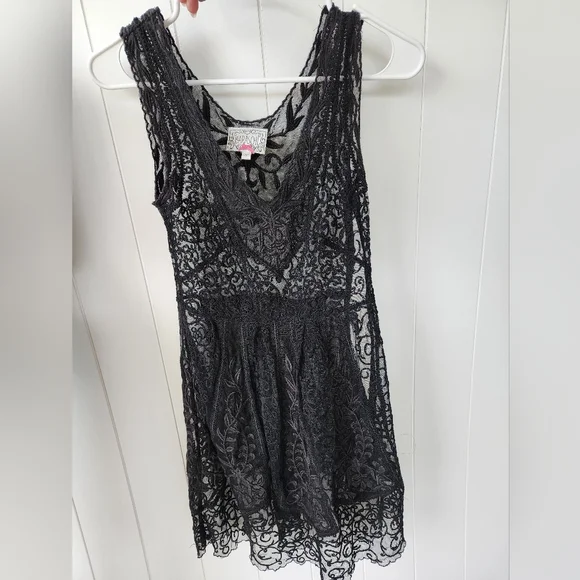 Anthropologie Yoana Baraschi Lace V-Neck Dress EUC - Picture 4 of 9